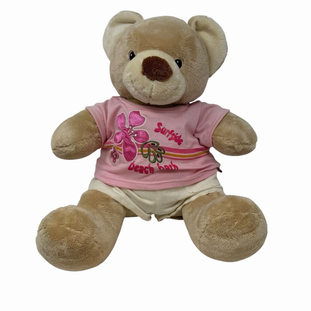 Build A Bear 16" Velvet Teddy W/ Clothes Plush Retired